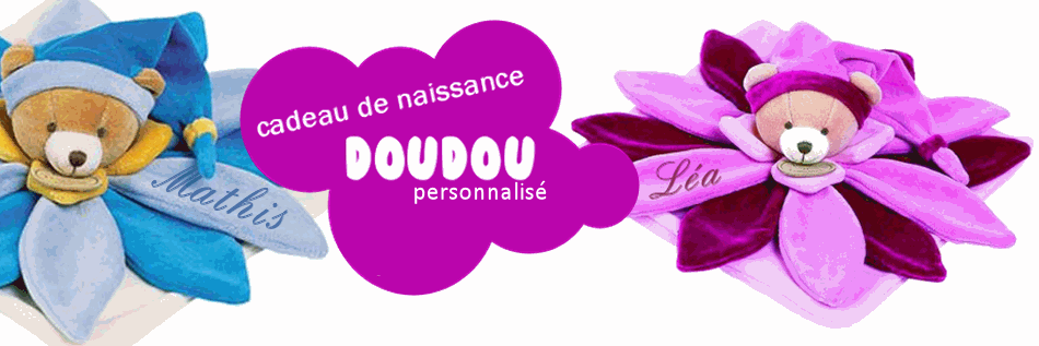 cadeau de naissance original : doudou personnalisé